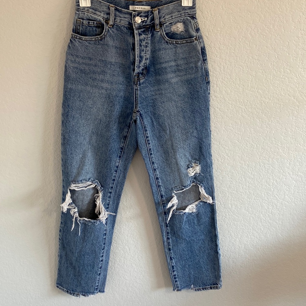 -dark wash ripped pacsun jeans, size 24